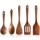 thumbnail image 1 of Juego de utensilios de cocina Renawe: cucharas de madera de acacia, 5 unidades, 1 of 7