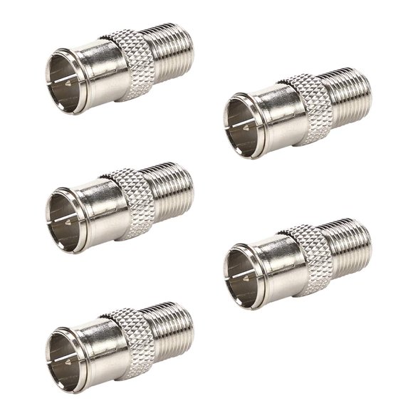 Adaptador de cable coaxial TLS.Eagle RG6, conector de compresión tipo F, paquete de 5