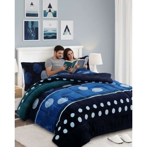 Imac Hogar - Plumón Cubrecama Chiporro Plaza Y Media Extra Cálido Invierno Premium