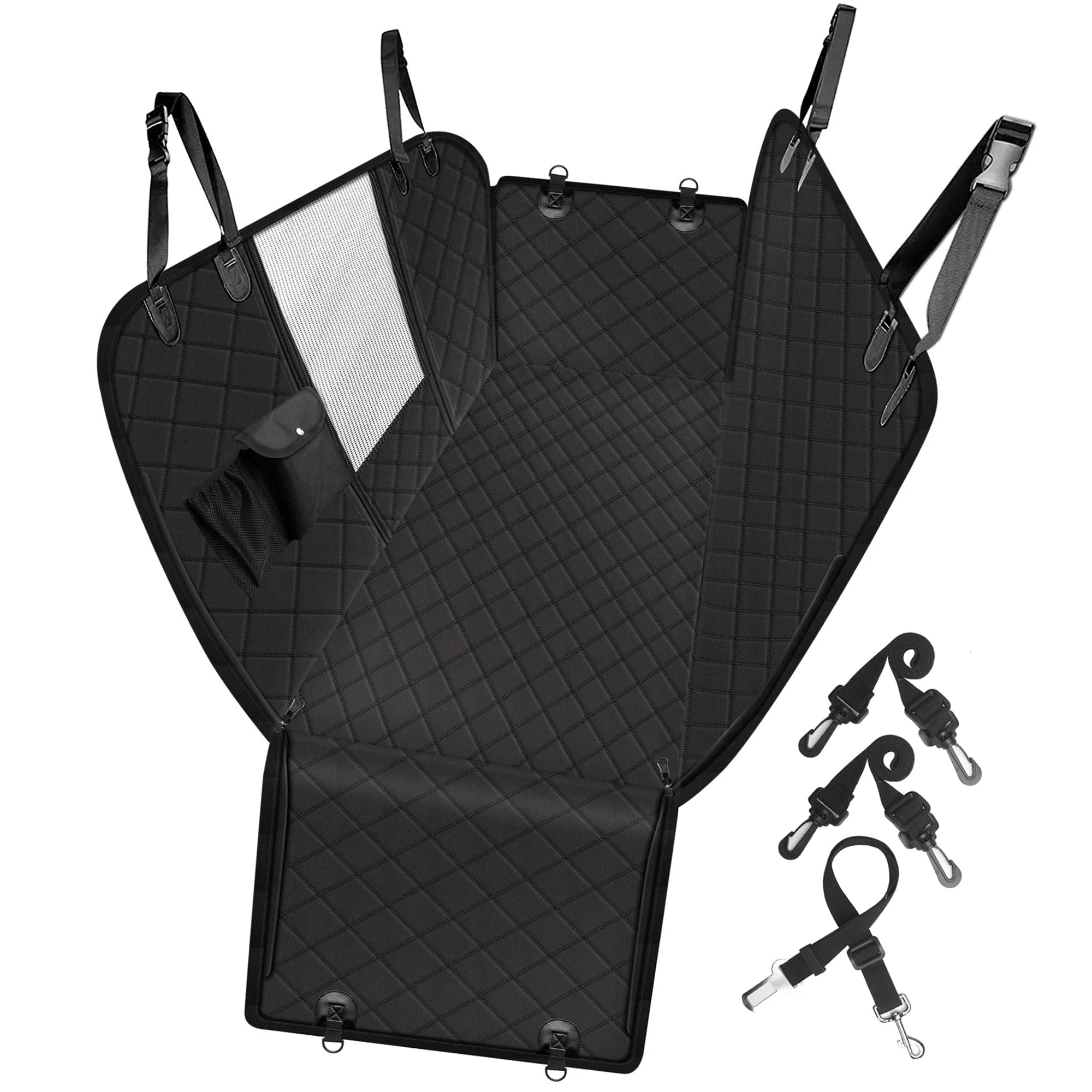 Femuar - Funda De Asiento De Coche Para Perros Femular Impermeable Y Antideslizante Con Almacenamiento