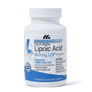 Inmunovites - Acido Alfa Lipoico R Alpha Lipoic Acid 600Mg 60 Caps