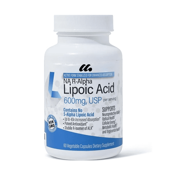 Acido Alfa Lipoico R Alpha Lipoic Acid 600mg 60 Caps