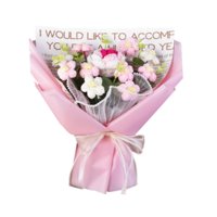 Bothyi - Ramo De Flores De Ganchillo, Adorno De Primavera Hecho A Mano Para Fiesta, Boda, Regalo Para Mujer, Color Rosa