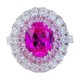 thumbnail image 1 of Anillos Ovalados de 3 Quilates para Mujer Anillos de Compromiso 5A CZ Halo Simulado Anillo de Diamante Rosa Aniversario Alianzas de Boda, 1 of 7