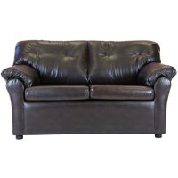 Muebles América - Sofá América 2 Cuerpos Cuero Sintético Café Moro