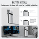 thumbnail image 4 of Soporte metálico vertical con base antideslizante compatible con la consola PlayStation 5 Slim/Pro - Soporte portátil para consola de juegos PS5 Host-Negro, 4 of 9
