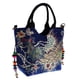 thumbnail image 1 of bordado de pavo real hecho a mano étnico bolsa de hombro bolsas de las mujeres - azul oscuro, 1 of 5