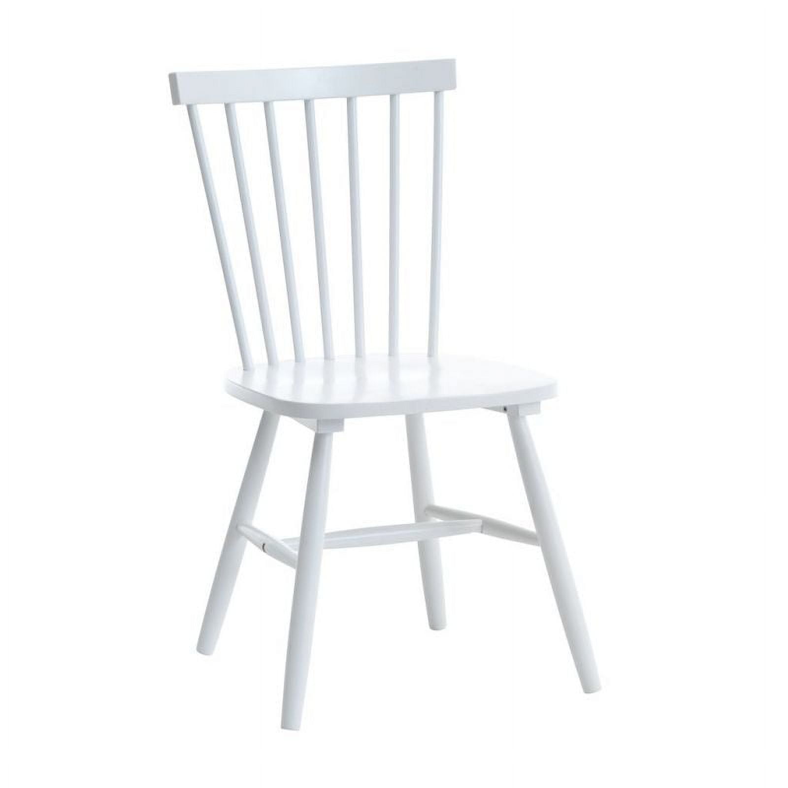 Habita2 Chile - Silla Windsor Madera Maciza De Alta Calidad Estructura Fuerte Barnizado Semi Matte - Blanco