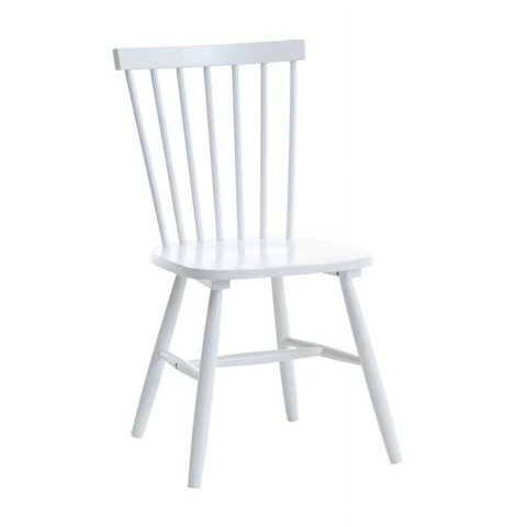 Habita2 Chile - Silla Windsor Madera Maciza De Alta Calidad Estructura Fuerte Barnizado Semi Matte - Blanco