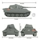 thumbnail image 3 of Toy Tank BMC German King Tiger de la Segunda Guerra Mundial a escala 1:32 gris con figuras, 3 of 3