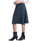 thumbnail image 4 of INSPIRE CHIC Falda Midi Línea A con Bolsillos de Imitación de Gamuza Elástica para Mujer con Cinturón M Azul Oscuro, 4 of 6
