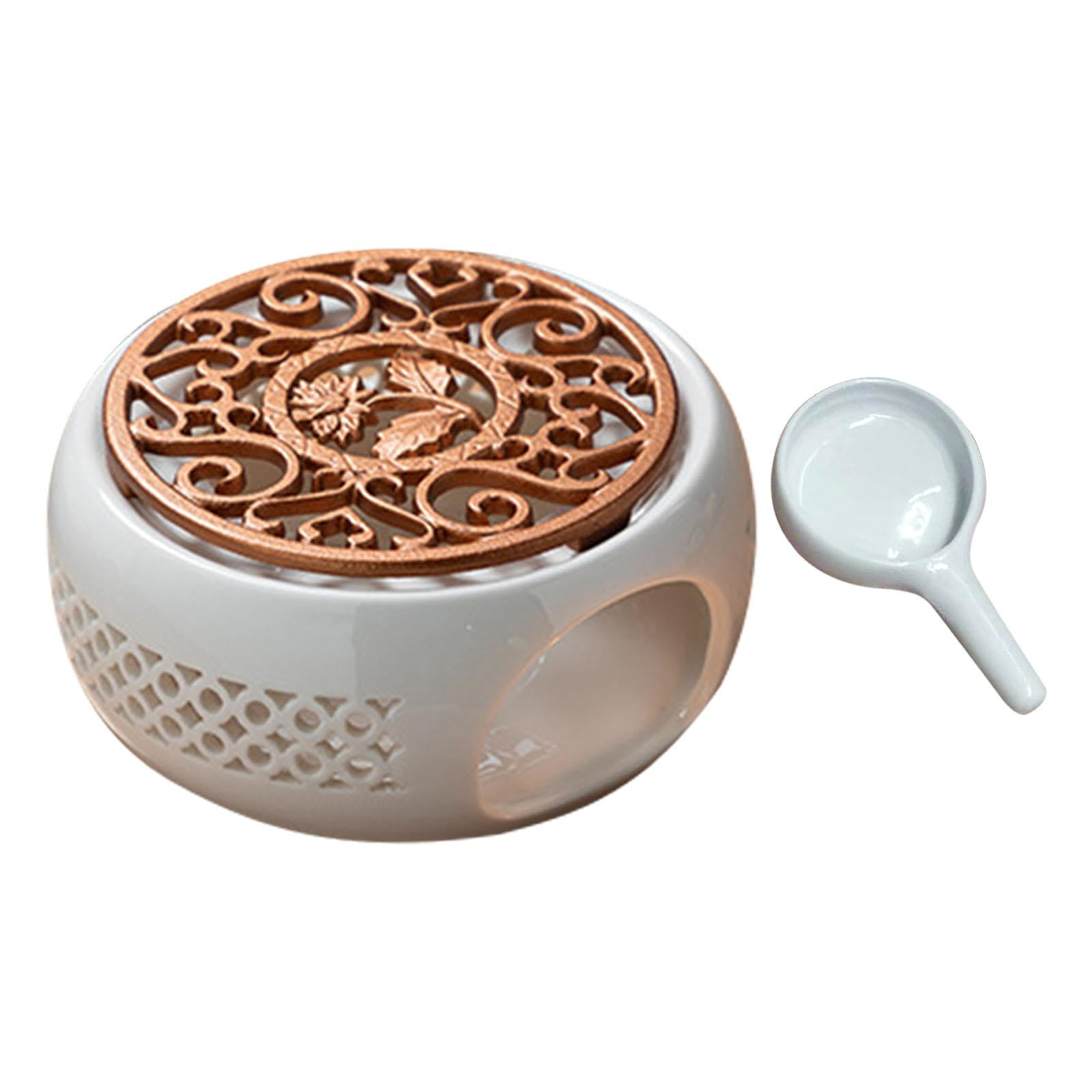 Bothyi - Calentador De Tetera De Cerámica Redonda Para Calentar Café, Leche O Té