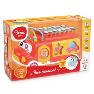 Benic Baby - Xilófono Autobús Con Baquetas Y Teclas De Colores