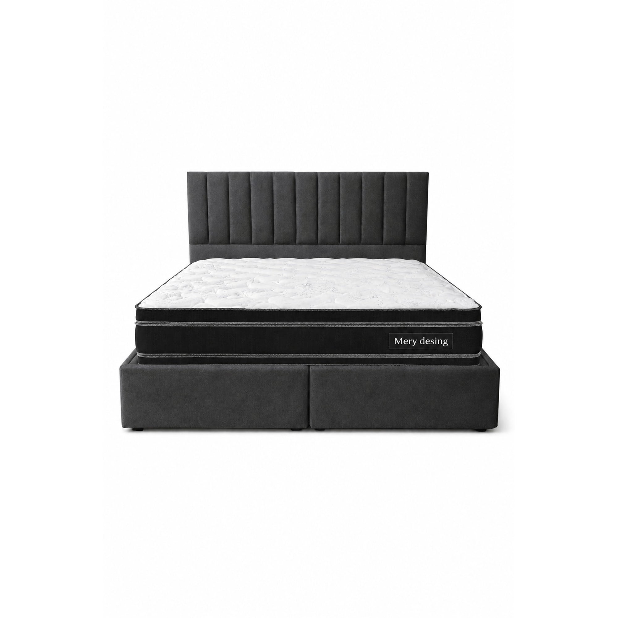 Ethan Desing - Cama Funcional Baúl 2 Plazas + Colchón Mery Desing + Respaldo Turin
