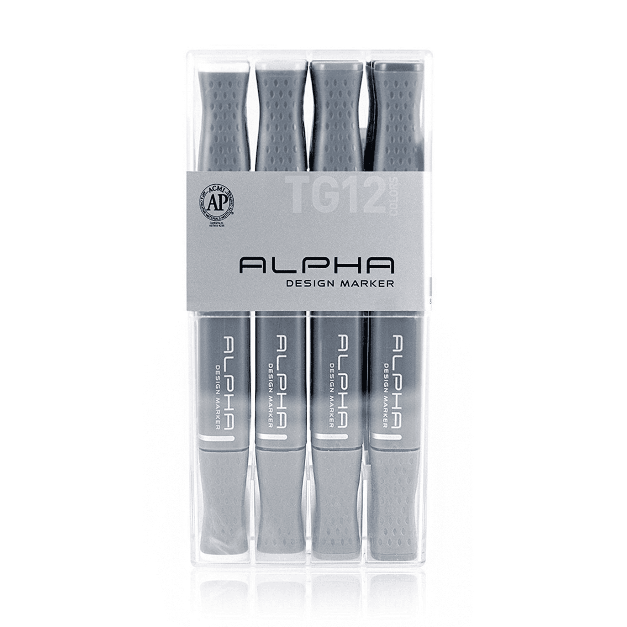 Alpha Markers - Marcadores Alpha Design Gris Toner Set 12 Colores