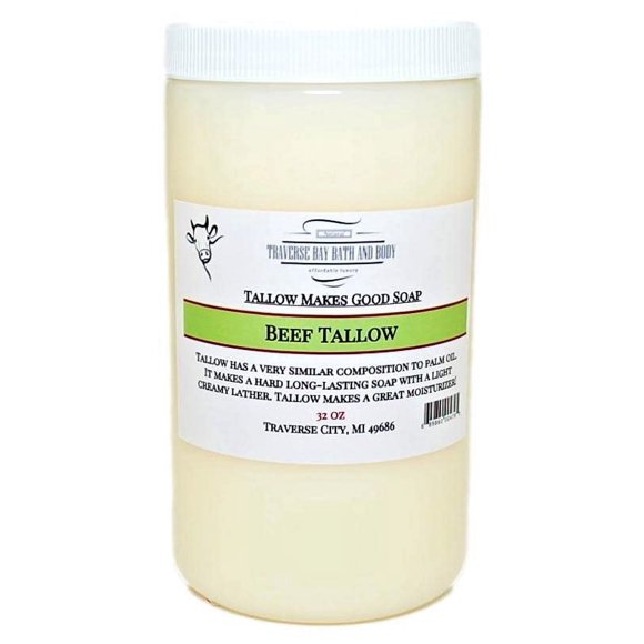 Suministros para hacer jabón Traverse Bay Beef Tallow 946 ml