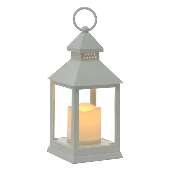 Fanal Plástico Con Vela Led Fn1024 Blc