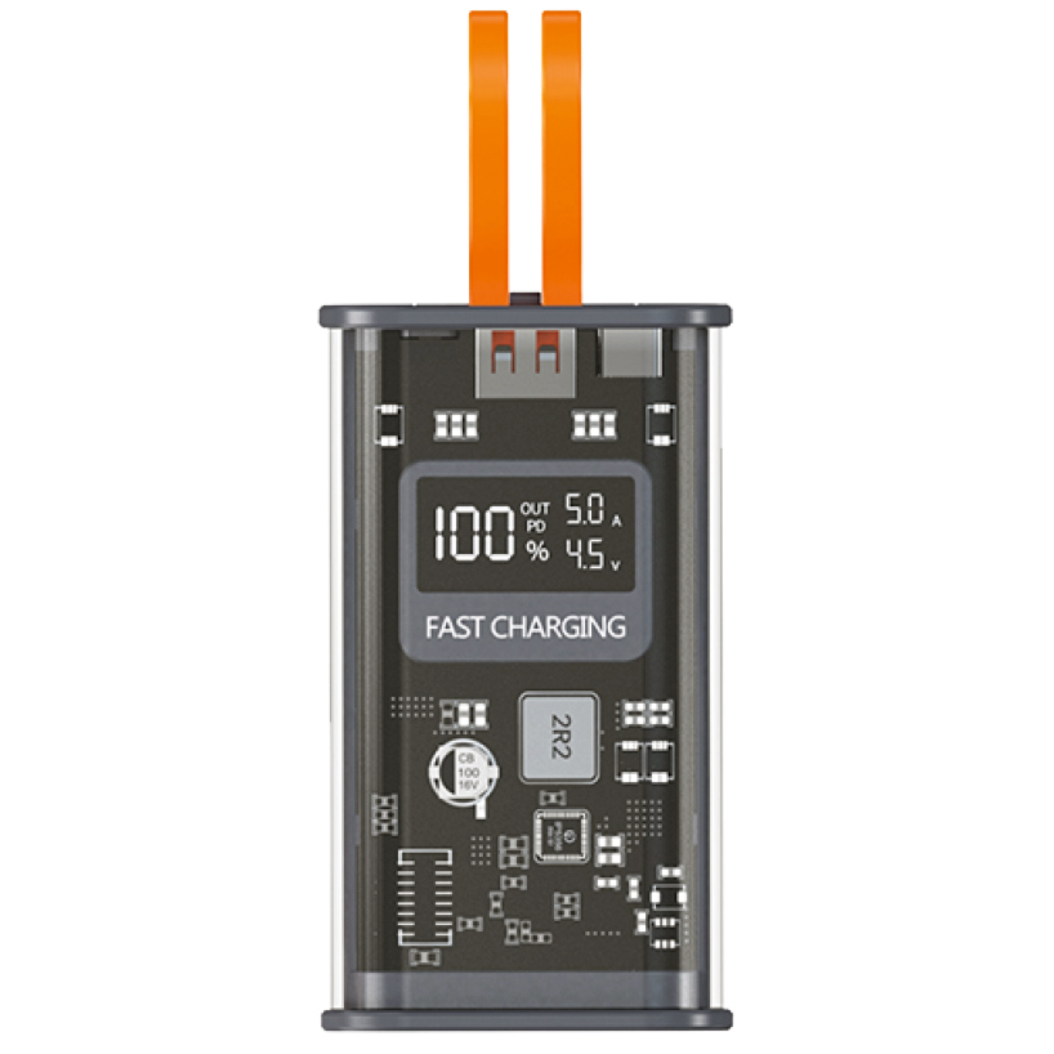 Tecnolab - Power Bank 10000Mah 22.5W Diseño Transparente - Ps