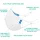 thumbnail image 2 of Mascarilla facial de tela Dr. Sayzer, reutilizable, 3 capas, lavable, blanca, 2 of 9