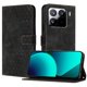thumbnail image 1 of Funda tipo cartera para Xiaomi 15 Pro con tarjetero, bolsillo para billetes, soporte, cierre magnético y correa para la muñeca, funda tipo folio con textura geométrica negro, 1 of 5