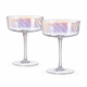 thumbnail image 1 of Set 2 Copas Martini Cóctel Tornasol Vidrio Estilo Vintage, 1 of 8