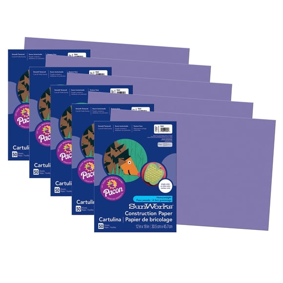 Papel de Construcción DIXON TICONDEROGA 30x46 cm Violeta – Pack de 5