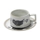 thumbnail image 1 of Juego de taza de té y platillo para café, taza de café única y elegante de cerámica para espresso, café con leche, leche, suministros para fiestas de Blanco, 1 of 5