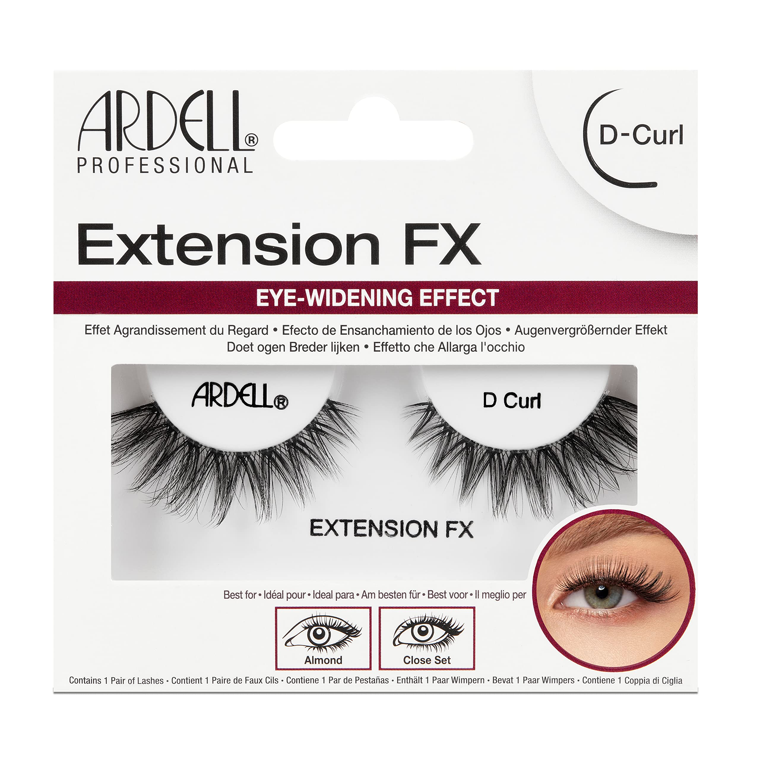Extensión De Pestañas Ardell Fx B Curl Eyeopening Pro Lashes