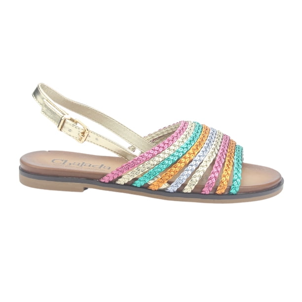 Sandalia Chalada Mujer Greca-61 Multi Plana