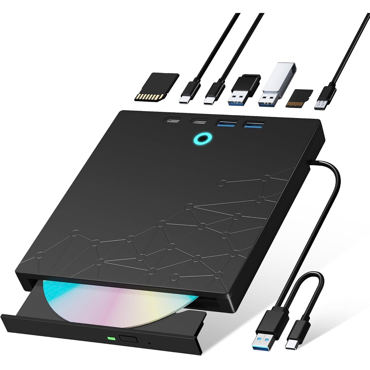 Unidad Dvd Cd Externa Dptklxd041 Usb 3 0 Negra | Lider