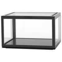 Bothyi - Vitrina Transparente Acrílica Estante De Almacenamiento De Artesanías Para Figuritas En Miniatura Negro Con Pegatinas