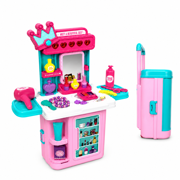 Set Juego de Belleza - Maleta con Ruedas 4 en 1