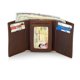 thumbnail image 2 of Billetera de piel triple en modo sigiloso para hombre con bloqueo RFID, 2 of 9