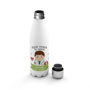 Creango - Botella Agua Termica Aqui Toma El Mejor Doctor De Acero Inoxidable