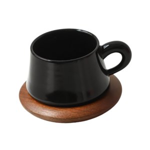 Magideal - Taza De Café De Cerámica Con Platillo, Taza De Café Con Asa, Regalo De Inauguración De La Casa, Taza De , Artículos De Café Para Cafetería, O