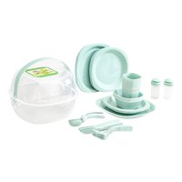 Magideal - 54X Juegos De Vajilla Tazas Viaje Camping Juego De Cubiertos Para Cena Picnic Viaje