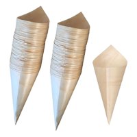 Magideal - 100X Conos De Comida Soporte De Cono De Helado Desechable Conos Pequeños De Palomitas De Maíz Cono Para Servir Conos De Degustación De Alimentos Conos 13Cmx18Cm