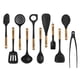 thumbnail image 1 of Juego de utensilios de cocina STAUB de silicona con mango de madera, 11 piezas, 1 of 4