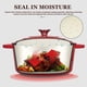 thumbnail image 2 of Libro de cocina Dutch Oven Overmont de hierro fundido esmaltado, 4,5 L con tapa, rojo, 2 of 7