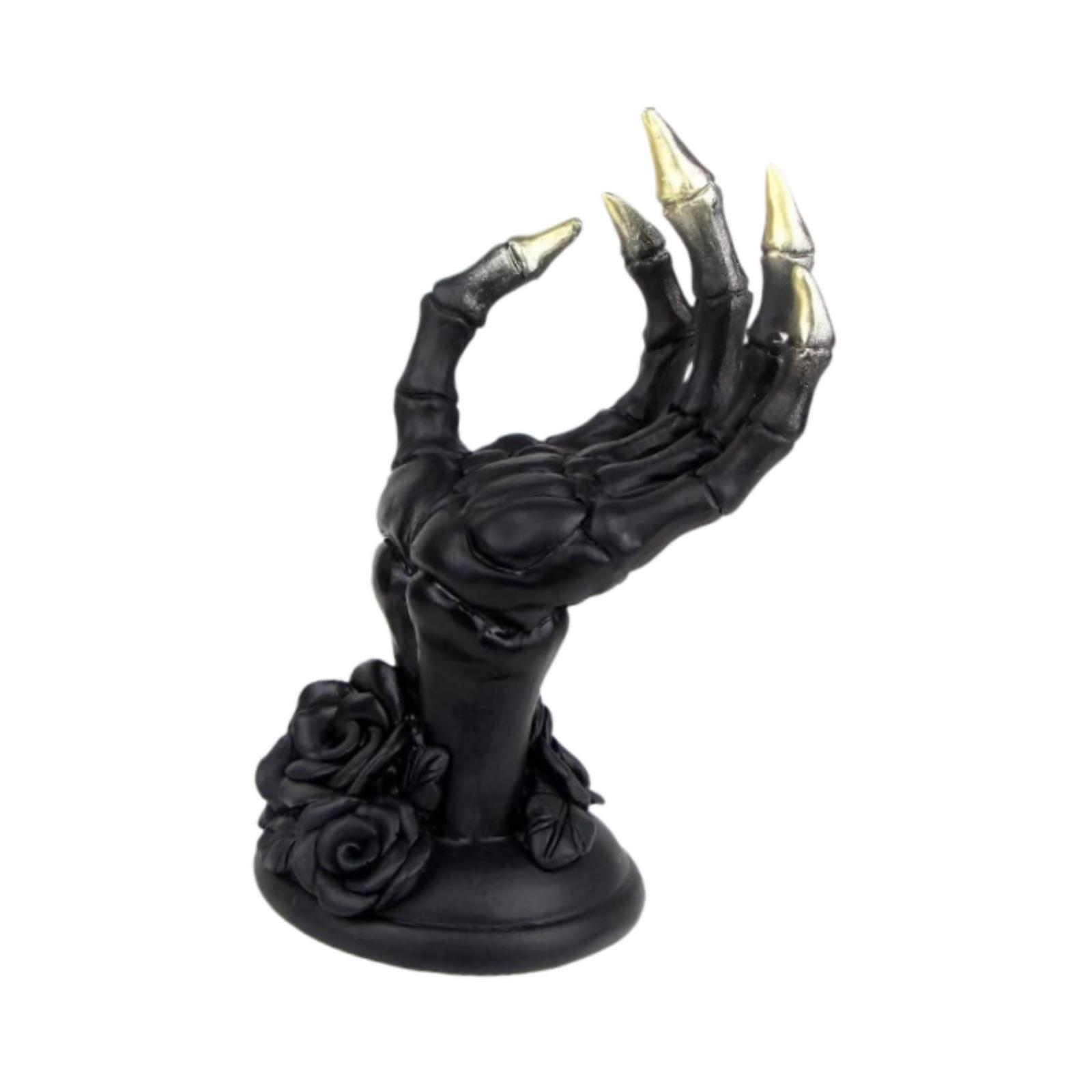 Magideal - Estatua De Mano De Esqueleto, Artesanía, Mesa De Escritorio, Estantería, Adorno De Estatuilla De Halloween