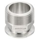 thumbnail image 1 of Adaptador de abrazaderas tri de 1.5 pulgadas TC, 1 pieza de accesorios de abrazaderas tri a adaptador de rosca macho NPT 1-1/2 hexagonal de acero inoxidable 304, 1 of 5