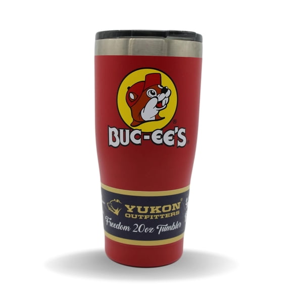Vaso térmico rojo de acero inoxidable Buc-ee's de 600 ml con Bucky Beaver