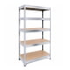 thumbnail image 1 of Estante Metalico 5 Niveles Rack Organizador Acero Multiuso plateado, 1 of 7