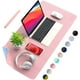 thumbnail image 1 of Protector De Escritorio De Piel Sintética De Doble Cara, Alfombrilla Grande Para Ratón, Tapete De Escritura, Impermeable, Organizador Para Escritorio, Oficina, Hogar, Mesa, Decoración De Juegos (rosa/, 1 of 6