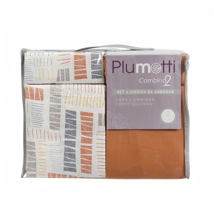 Mashinni - Set 2 Sábanas 2 Plazas Plumetti Argel