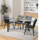 thumbnail image 2 of Comedor Moderno De Vidrio + 4 Sillas Tapizadas Diseño Elegante Y Resistente, 2 of 3