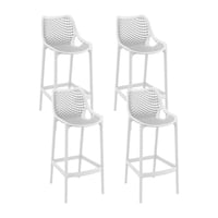 Klik Muebles - Pack De 4 Taburetes Piso De Bar Terraza Exterior Air Berlín - Blanco