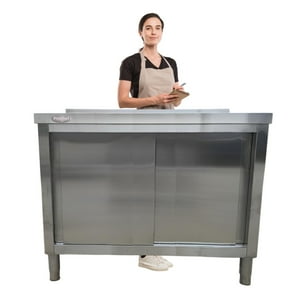 Prochef - Mesón Mural Cerrado Acero Inoxidable 100X60 Cm