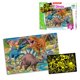 thumbnail image 1 of Puzle El viaje de aprendizaje: dinosaurios que brillan en la oscuridad, 100 piezas, 1 of 6