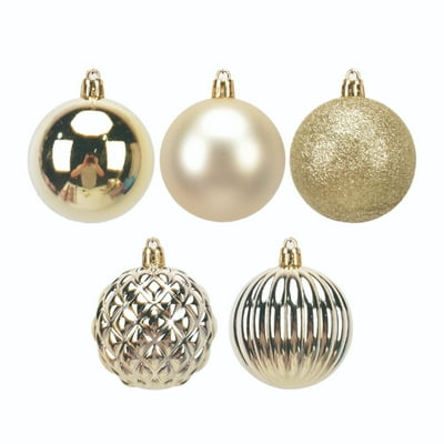 Set De 12 Esferas 6 Cm Doradas, 1 Un  Holiday Time
